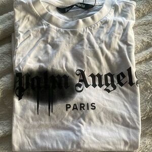 - Palms Angels Black  Sprayed T-Shirt